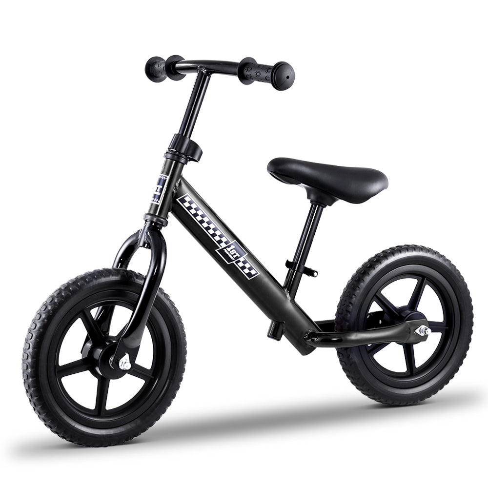 Black Kids Balance Bike Learn To Ride Without Training Wheels