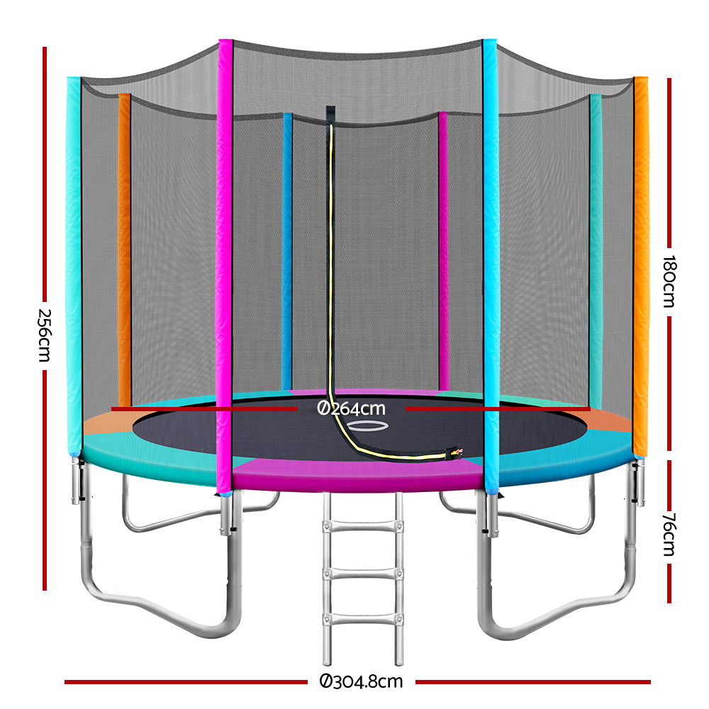 10FT Trampoline Round Trampolines Kids Safety Net Enclosure Pad Outdoo Cozy Hub